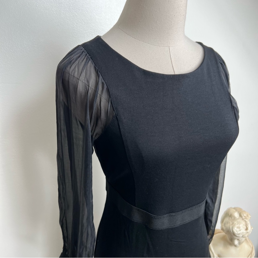 Alberta Ferretti Designer Black Bodycon Pencil Cocktail Holiday Party Dress 4 - Picture 7 of 11